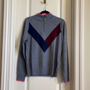 G/Fore 1/4 zip wool sweater pullover L